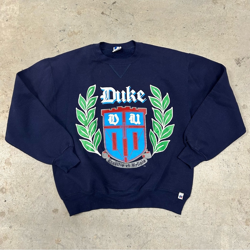 Duke University Russell Athletic Crewneck Sweatshirt L
